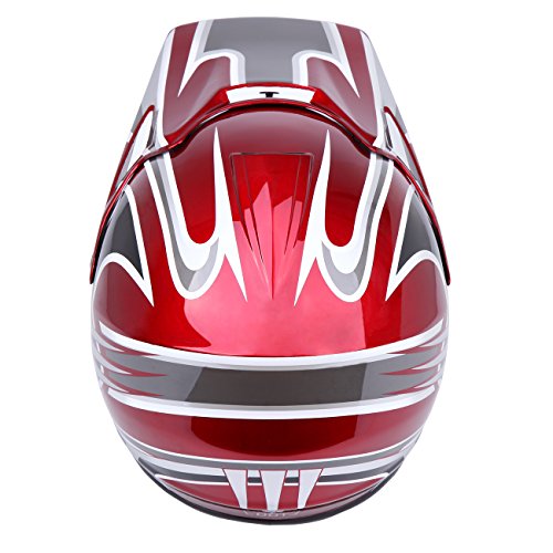 Sange DOT Youth Kids Offroad Helmet Motocross Helmet Dirt Bike ATV Motorcycle Helmet Gloves Goggles (Red, Medium) - Thumbnail 7