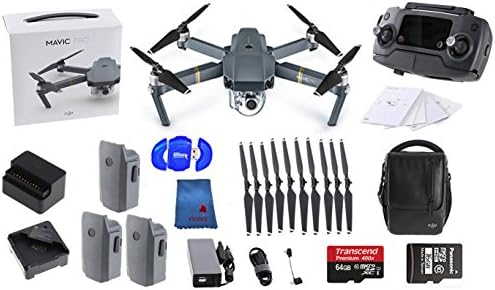 DJI Mavic Pro - Fly More Combo - 4K Quadcopter Camera 3 Battery Full Accessory Starter Bundle Package Deal