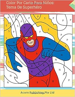 Amazoncom Color Por Carta Para Niños Tema De Superhéroe