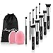 Tancy Koki Makeup Brushes Set 10 Pcs Blending Blush Premium Soft Synthetic Kabuki Foundation Eyeliner Eyeshadow Cosmetic Brushes with1 Free Makeup Brush Egg Brush Cleanner
