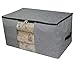 iwill CREATE PRO 91L Jumbo Polyester Storage Organizer Bag, Waterproof Household Containers for Closet, Sheves for Clothes, Sweaters, Comforters, Blankets, Light Grey