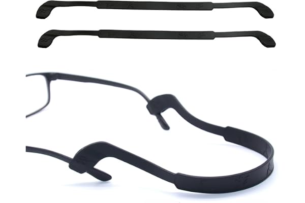 Glasses Strap Anti-Slip Silicone Eyeglass Strap Eyewear Retainers Sports Elastic Soft Sunglass Cord Holder for Men Women 2PCS