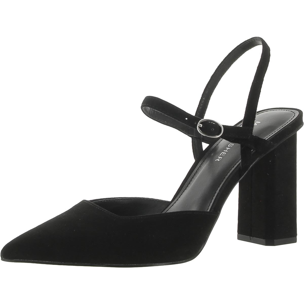 Marc Fisher Women’s DOSTER Pump, Black Suede 001, 5.5