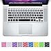 DHZ Big Font Gray Gradient Keyboard Cover Silicone Skin for 2015 or Older Version MacBook Air 13 MacBook Pro 13 15