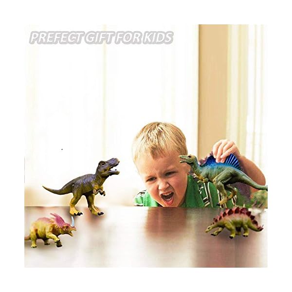 GuassLee Realistic Dinosaur Figure Toys - 6 Pack 7” Large Size Plastic Dinosaur set for Kids and Toddler Education…