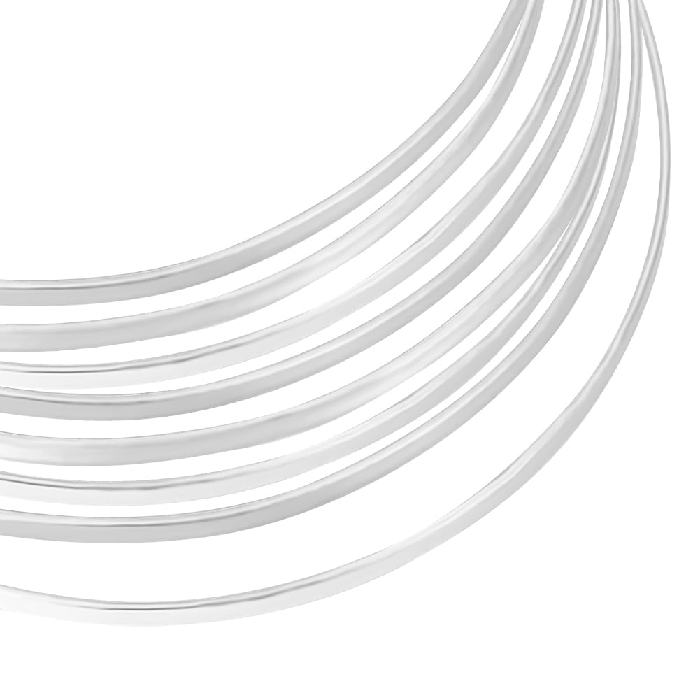 Beebeecraft 2mm 25 Gauge Silver Wire 9999 Sterling Silver 50cm Rectangle Flat Craft Jewelry Wire with 2Pcs Suede Polishing Cloth for Half Hard Wire Wrap DIY Jewellery Making, Bracelets and Earrings