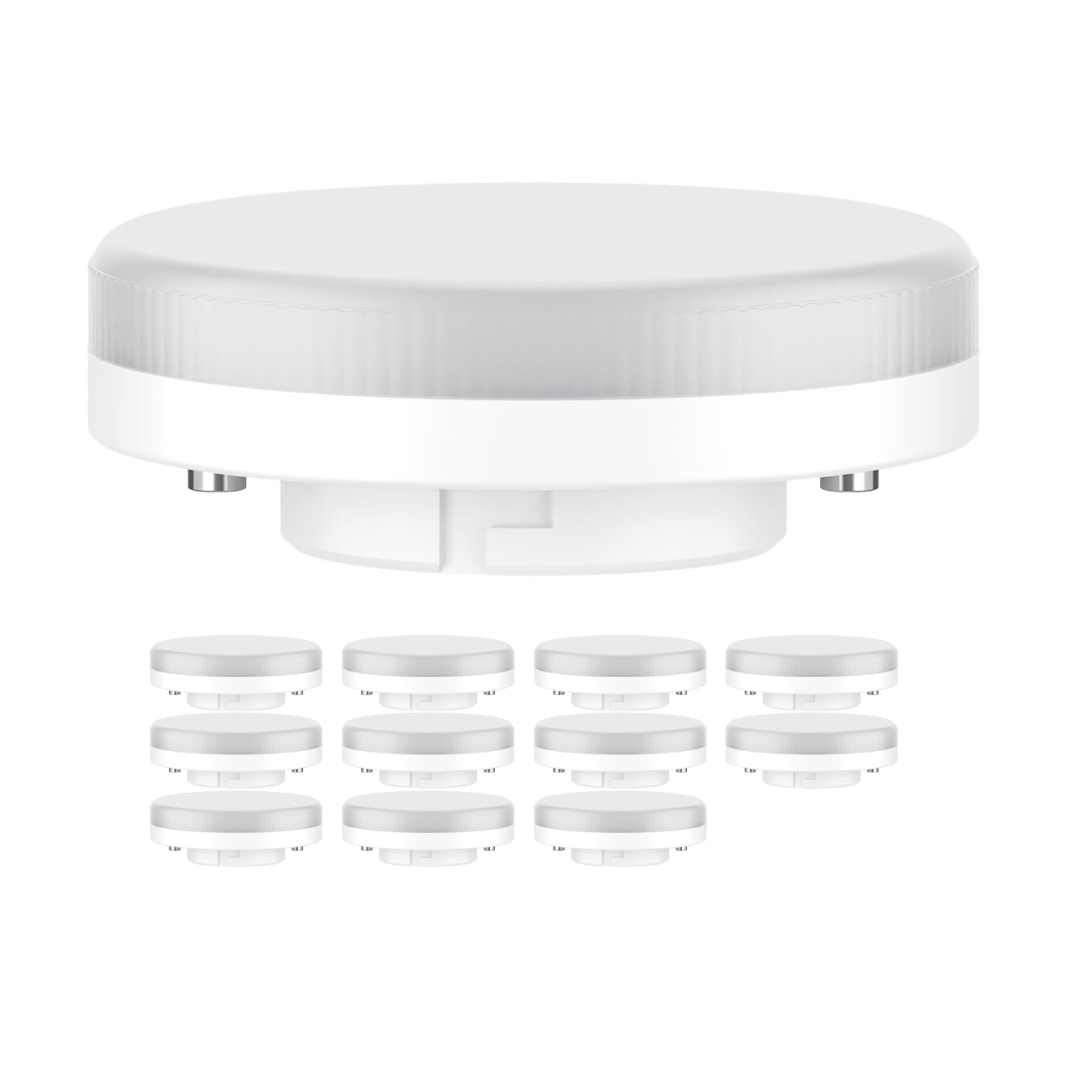 ledscom.de 12 Pieces GX53 LED Bulb, White (4000 K), 6.4 W, 560lm, 97°, matt — image 1