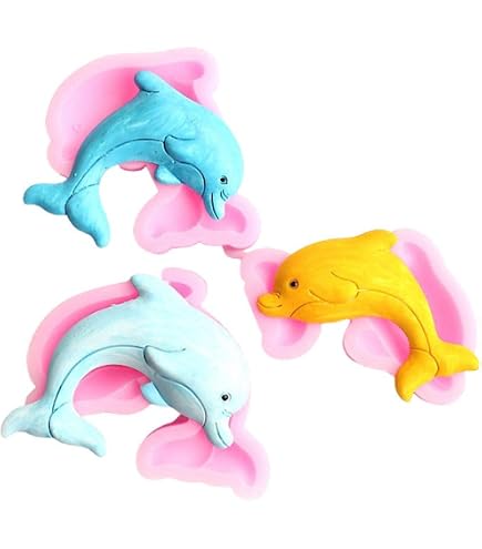 Dolphin Shark Chocolate Candy Silicone Mold 4 Pcs - Ocean Theme Fondant Mold For Cake Decorating, Resin Crafts - View #5