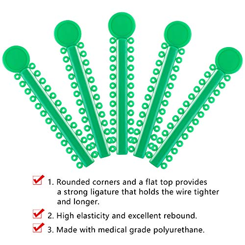 Orthodontic Elastic Ligature Ties - 1008 Per Bag, Choose Your Color - Dental Elastomeric Bands