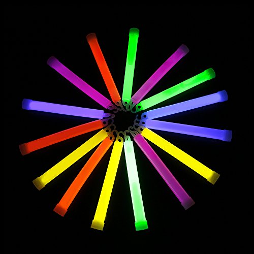 novelinks 50 Pcs 6'' Premium Glow Sticks Bulk - Glow Necklaces Bulk
