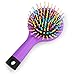 LEORX Detangling Hair Brush Rainbow Volume Brush Magic Hair Curl Straight Comb Brush with Mirror (Purple)