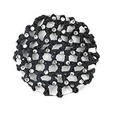 Silvercell Bun Cover Snood Hair Net Ballet Dance Skating Chic Crochet With Diamond (Black)