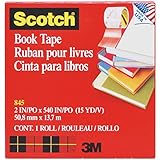 Scotch Book Tape , 2 Inches x 15 Yards, (845) 4-PACK
