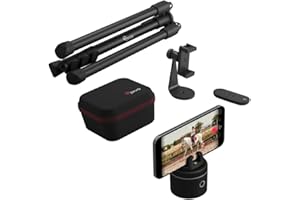 Pivo Equestrian Pod Essential Pack, Auto Face, Body, Horse Phone Tracking Holder, Ai-Powered 360° Rotation, Remote Control for Hands-Free Video Recording with Smart Mount, Travel Case & Tripod (Black)