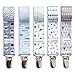 Liname Pacifier Clip for Boys - 5 PACK - Premium Quality & Modern 2-Sided Design - Pacifier Clips Fit all Pacifiers & Soothers - Perfect Baby Shower Gift