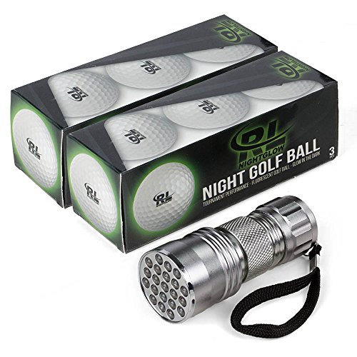R&L Glow Golf Balls for Night Sports Tournament Fluorescent Glowing in The Dark Golf Ball