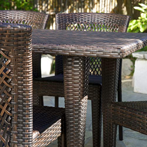 Christopher Knight Home Dusk Outdoor Dining Set, 7Pcs Set, Multibrown