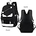 Anime Backpack Luminous Backpack Men School Bags Boys Girls Cartoon Bookbag Noctilucent USB Chargeing port&anti-theft Daybag Women (Evil eye)