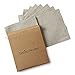 Solino Home Linen Cocktail Napkins 6 x 6 Inch Natural – 100% Pure Linen – Bella