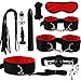 Kismet168 New Women Couples 11PCS Leather Handcuffs Set-Adult Six-Toys for Cosplay Game (Red)thumb 1