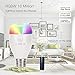 Larkkey Smart Light Bulb Wi-Fi Color LED Light Compatible with Alexa & Google Home, Dimmable Multicolored 60W Equivalent RGBW Color Mode, No Hub Required, A19 E26 / E27 Base Type, 7W, 2PCS