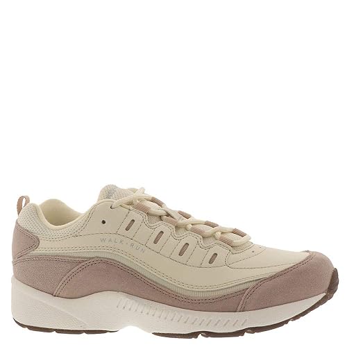 Easy Spirit Women's Sneaker, Taupe-Antique White, 6 Narrow
