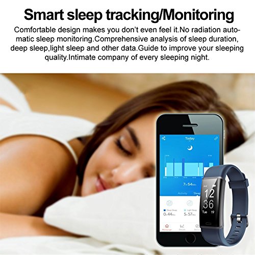 [- Lintelek Fitness Tracker, Customized Activity Tracker with Heart Rate Monitor, 14 Sports Modes S