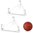 Tasybox Acrylic Ball Stand Holder, Sports Ball Storage Display Rack for Basketball Football Volleyball Soccer Rugby Balls 2 Pack