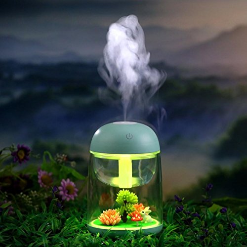 Creazy New Humidifier Usb Landscape Lamp Essential Oil Diffuser Night Light Decoration (Blue)