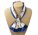 Silver Clover Women's Flower Scarves Buckle Ring