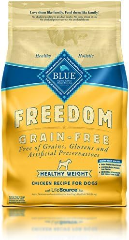 Blue Buffalo Freedom Adult Healthy Weight Chicken Recipe Grain Free 4 lb by BLUE Freedom