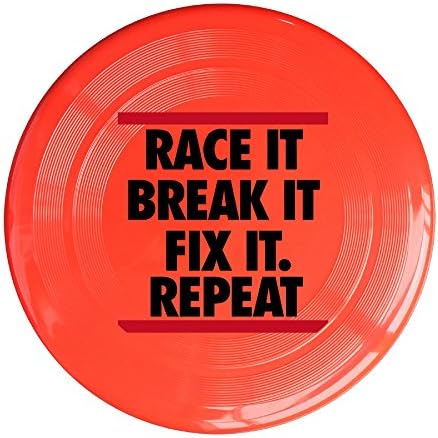 Race It Break It Fix It Plastic Flying Discs Sport Disc One Size Red