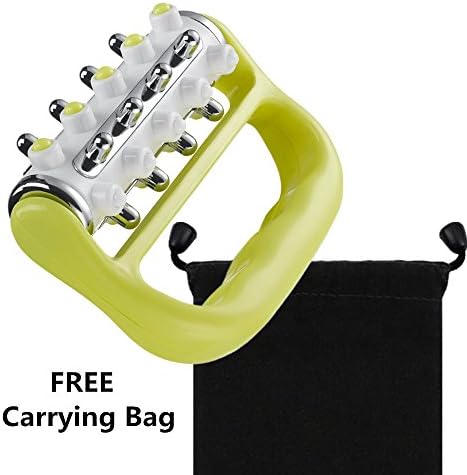 Lymph Muscle Massage with Trigger Point Cellulite Muscle Roller for Muscle Relax,Arms, Legs, Thighs &amp; Body (Yellow)