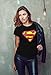 Decrum Womens Superman Logo Shield Logo T Shirt| Black, L