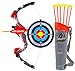 Toysery Bow and Arrow for Kids with LED Flash Lights - Archery Set with 6 Suction Cups Arrows, Target, and Quiver, Practice Outdoor Toys Archery Set for Children Above 6 Years Old - Orange