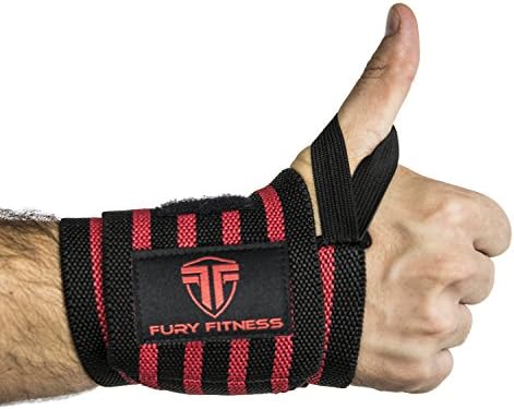 Wrist Wrap for Bodybuilding & Crossfit with Thumb Loops, Weightlifting Wrist Straps Reduce Pain, Wrist Brace for Lifting Heavy Weights, Best Universal Wrist Band for Super Strength Training & Support