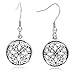Stainless Steel Celtic-Knot Round Drop Earrings, With Fishhook Backing, For Pierced Ears, Great for Sensitive Ears, By Regetta Jewelry