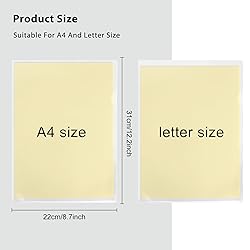 EOOUT Clear Folders, 24pcs Plastic Folders, Project