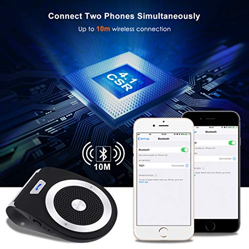 image for Autopmall Bluetooth Car Kit, Bluetooth Speakerphone Handsfree Speaker 