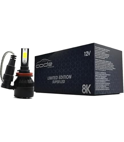 SUPER LED CODE H8 H9 H11 8000K 12V | Amazon.com.br