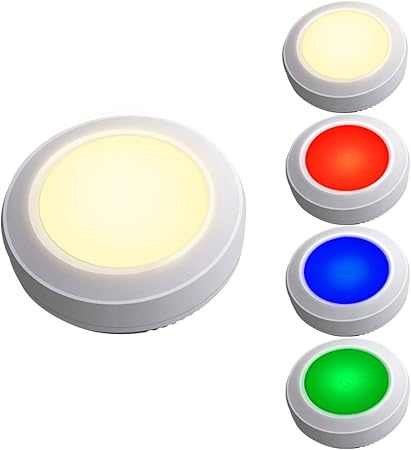 Amazon Ledナイトライト 電池式 工事不要 Led照明 調光調色 タッチ プッシュライト Honwell キャビネットライト 調光 カラーライト クローゼットライト キッチンライト 室内照明5個セット Honwell キッチン用ライト
