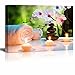 wall26 Canvas Print Wall Art Massage Stones, Candles & Orchid Flowers Floral Botanical Photography Realism Tropical Zen Colorful Multicolor Ultra for Living Room, Bedroom, Office - 16