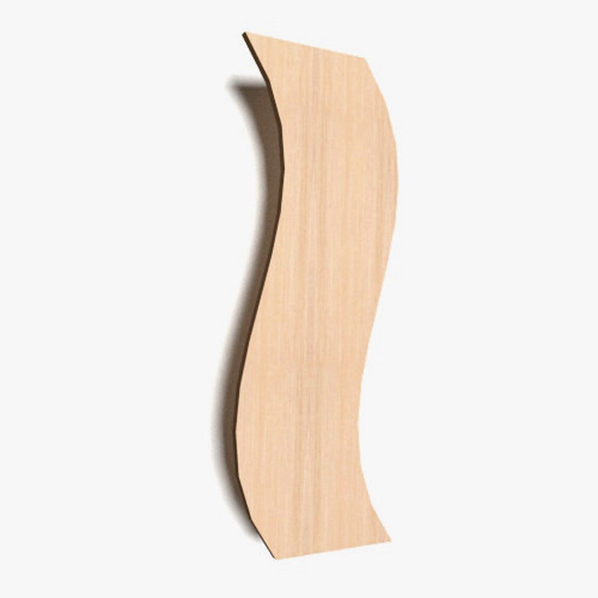 10x Wave Wooden Bookmarks Shape Plaque Plain Tags Blank Book