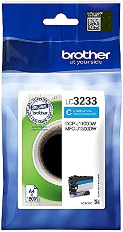 Brother LC3233C Cyan Ink Cartridge Super High Yield 1500 Pages Original