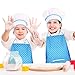 Bememo Kids Chef Set Children Cooking Play Kids Cook Costume with Utensils for Girls Children's Day Gift, 16 Pieces (Blue)