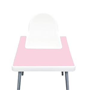 IKEA High Chair Placemat for Antilop Baby High Chair – Silicone Placemats for Baby and Toddler Finger Food Dropping – BPA Free, Dishwasher Safe – Non Slip Food Mat + More Colors (Ballerina Pink)