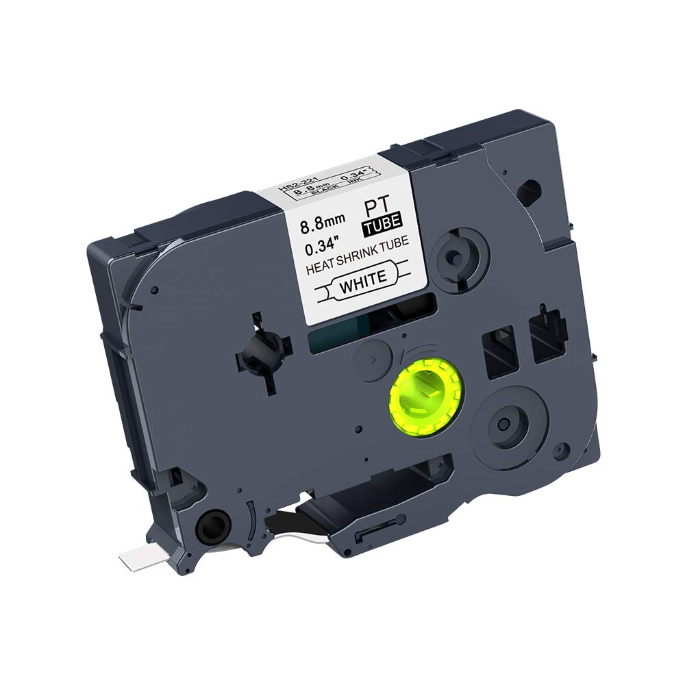 IDIK Compatible for Brother P-Touch HSe-221 HS2-221 Heat Shrink Tube Tape Printers (Black on White, 11.7mm * 1.5M)