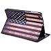 HDE iPad 2 3 4 Leather Case USA Flag - Folio Stars Stripes America Magnetic Cover Flip Stand
