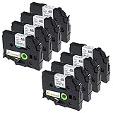 Airmall Label Tape Compatible for Brother P-Touch Label Tape TZe-231 tz 231, 12mm (1/2