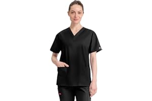 Dickies EDS Signature Scrubs for Women and Scrubs for Men, Unisex One Pocket V-Neck Top in Soft Brushed Poplin 83706